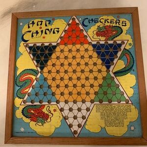 Vintage Hop Ching Chinese Checkers Board Game
Two sided. Board only no pieces